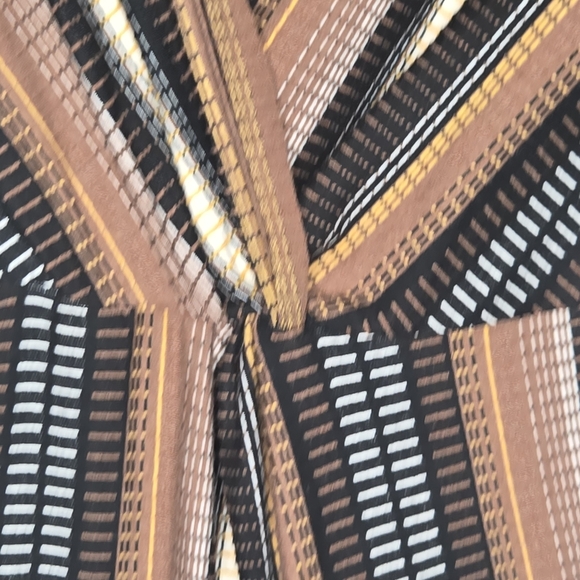 Maeve Anthropologie Boho Retro Striped Wrap Midi Dress Size XS - Picture 5 of 10